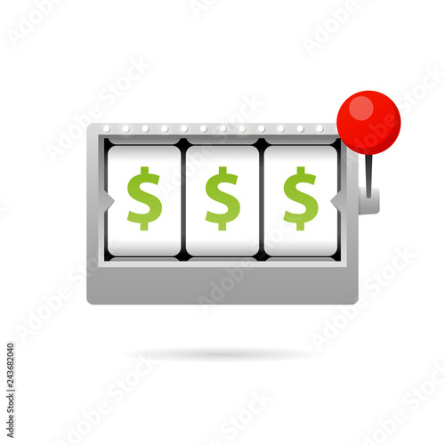 Slot machine icon. Clipart image isolated on white background