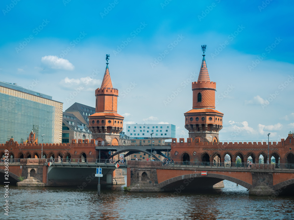 Oberbaum Bridge on the Spree River in Berlin, Germany Oberbaum Bridge on the Spree River in Berlin, Germany