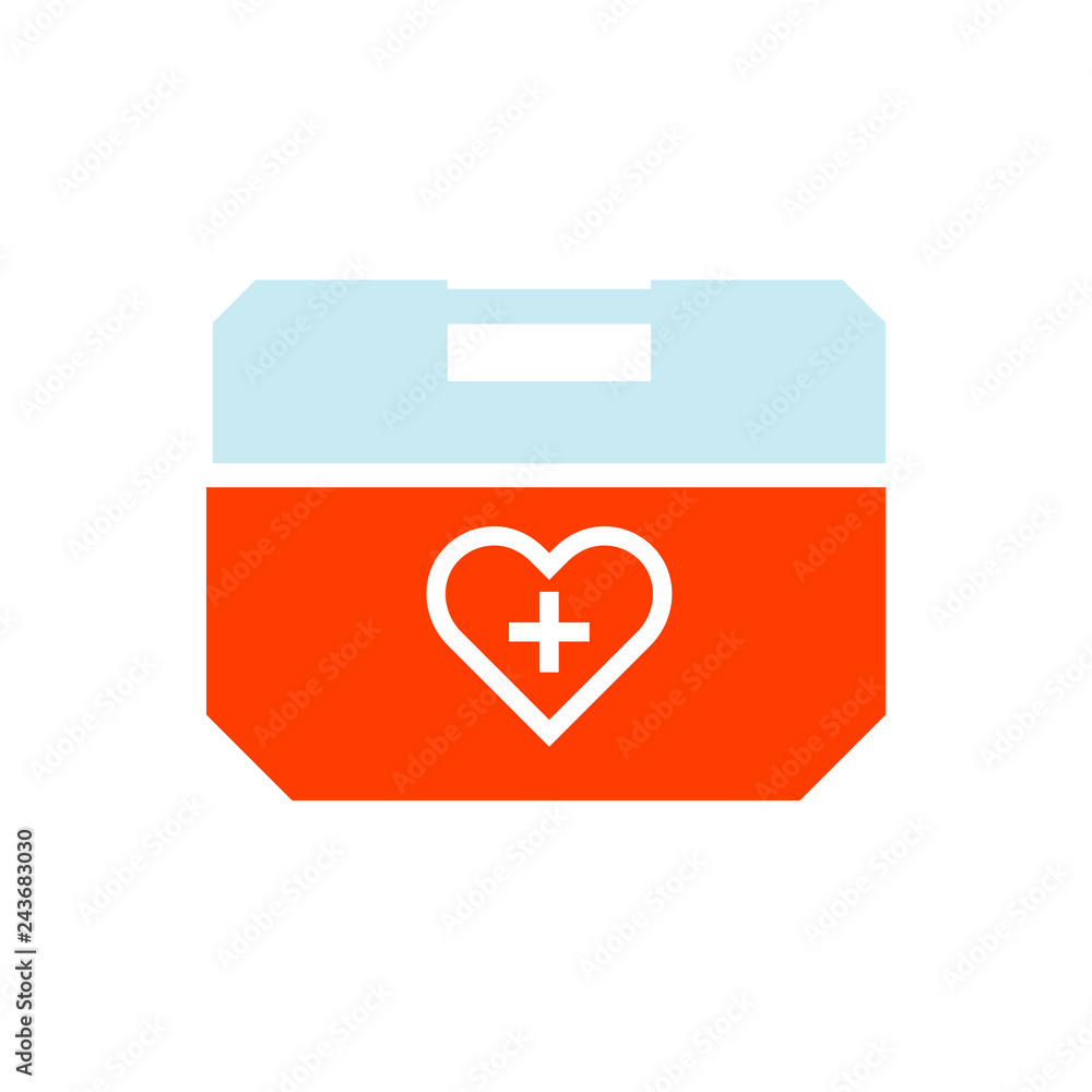 Human organ refrigerator box icon. Clipart image isolated on white background Human organ refrigerator box icon. Clipart image isolated on white background