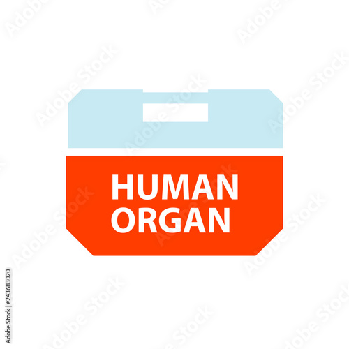 Human organ refrigerator box icon. Clipart image isolated on white background