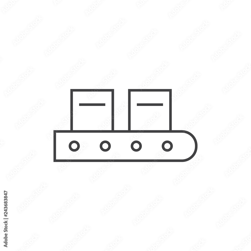 conveyor belt outline icon vector design illustration conveyor belt outline icon vector design illustration