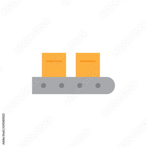 conveyor belt flat icon vector design illustration