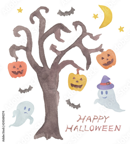 ハロウィンのイラスト 枯れ木 水彩 Stock イラスト Adobe Stock ハロウィンのイラスト 枯れ木 水彩 Stock イラスト Adobe Stock