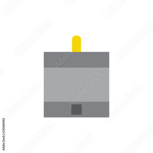 stepper motor flat icon vector design illustration