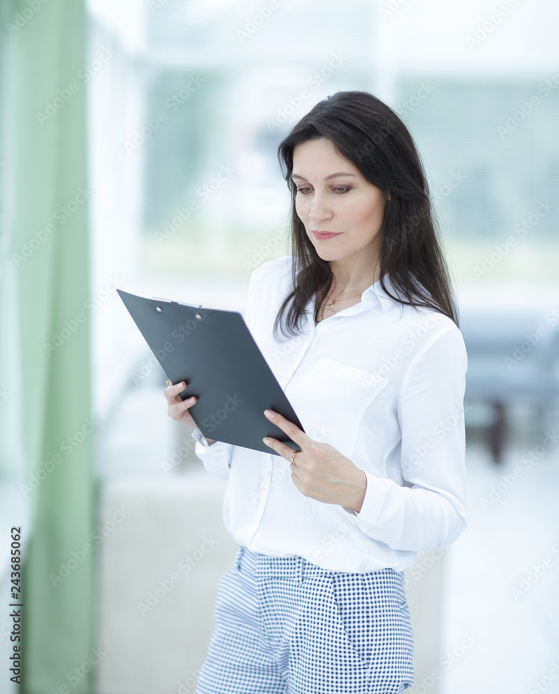 modern business woman on blurred background office modern business woman on blurred background office