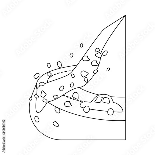 Vector illustration of cataclysm and disaster logo. Set of cataclysm and apocalypse  vector icon for stock.