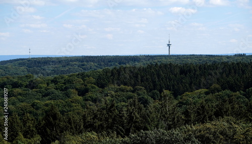 view from watchtower at three border point in Vaals (the Netherlands)