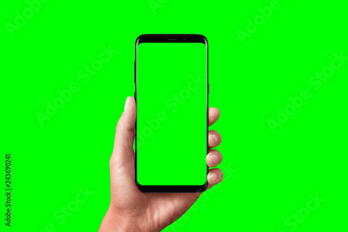 Obraz na plátně Modern phone in hand isolated
