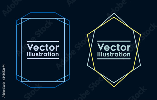 business card with lines and figures