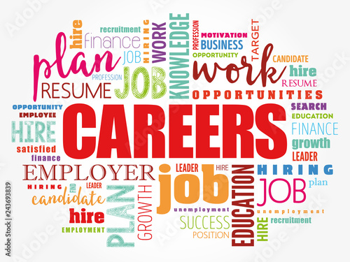 CAREERS word cloud collage, business concept background