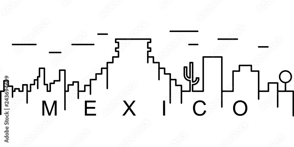 Mexico outline icon. Can be used for web, logo, mobile app, UI, UX Mexico outline icon. Can be used for web, logo, mobile app, UI, UX