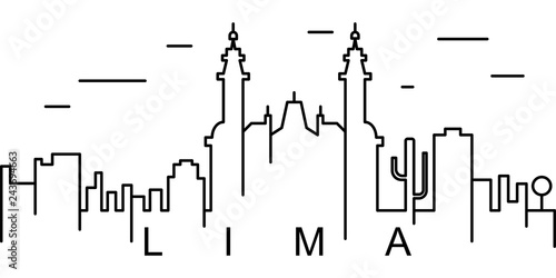 Lima outline icon. Can be used for web, logo, mobile app, UI, UX