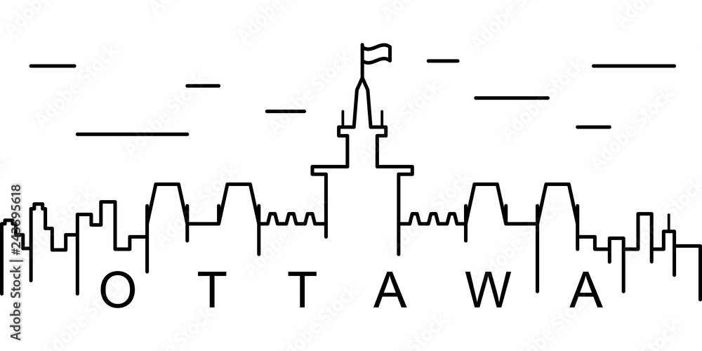 Ottawa outline icon. Can be used for web, logo, mobile app, UI, UX
