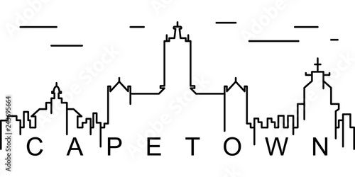 Cape Town outline icon. Can be used for web, logo, mobile app, UI, UX