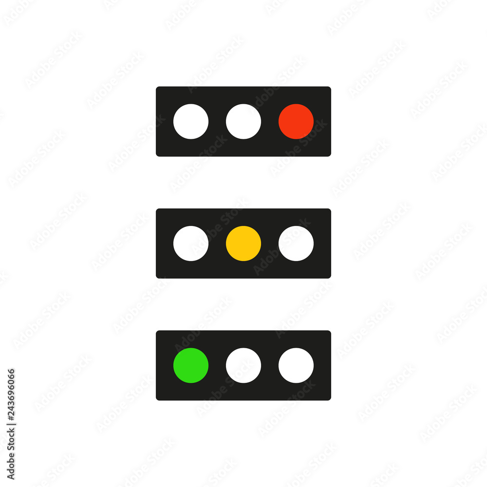Traffic light interface icons Traffic light interface icons