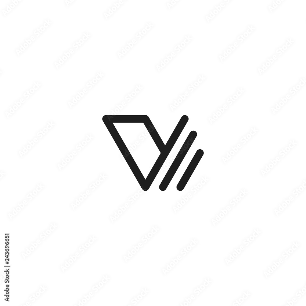 Letter V Outline Abstract Creative Modern Business Logo Letter V Outline Abstract Creative Modern Business Logo