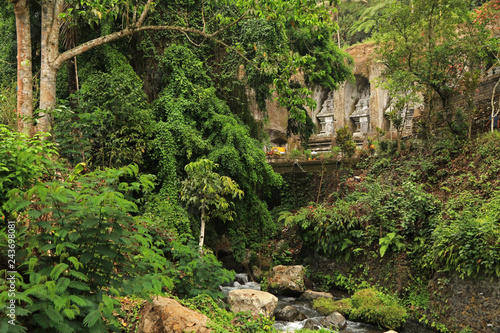 Royal Tombs in Gunung Kawi Temple and Funerary complex, Tampaksiring, Bali, Indonesia photo