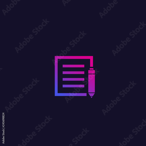 document edit vector icon