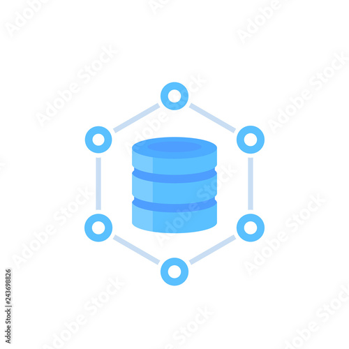 database, data storage vector illustration