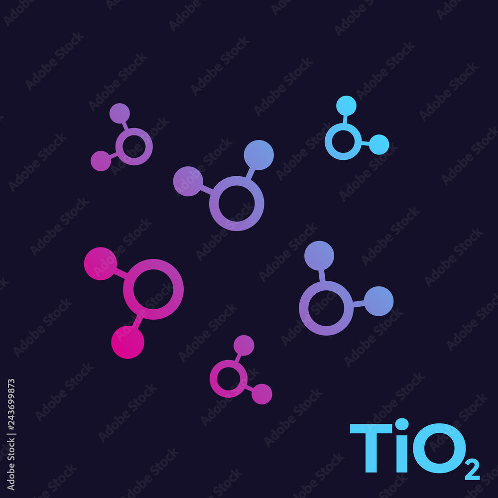 titanium dioxide, TiO2 molecules Stock Vector Adobe Stock