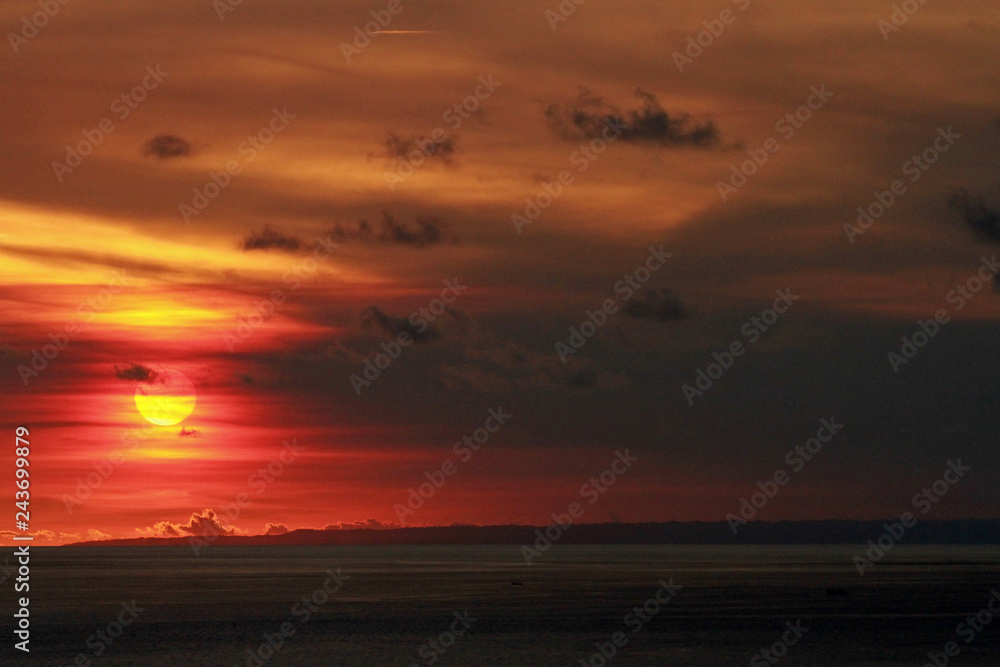 Sunset, view from Uluwatu, Bukit Peninsula, Bali, Indonesia