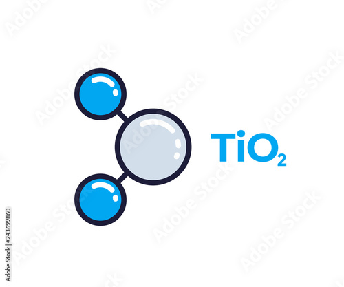 titanium dioxide molecule icon