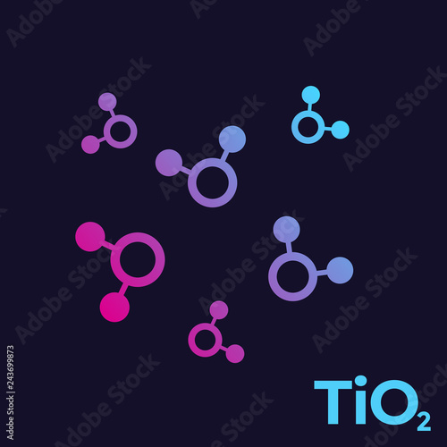 titanium dioxide, TiO2 molecules