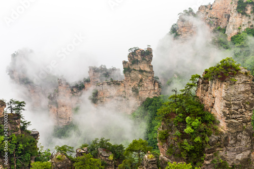 Mountain landscape of Zhangjiajie national park  China