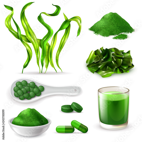 Spirulina Realistic Set 