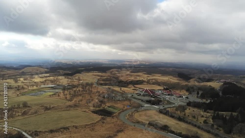 雪の久住高原パノラマビュー