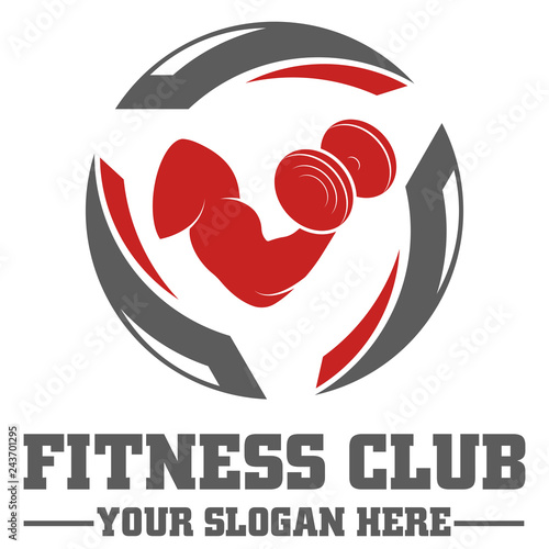 Fitness Club Logo Design Template Stock Vector Adobe Stock Fitness Club Logo Design Template Stock Vector Adobe Stock