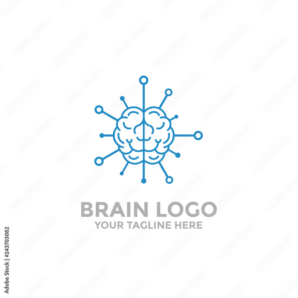 Brain logo template. Brain Tech, brain icon Brain logo template. Brain Tech, brain icon