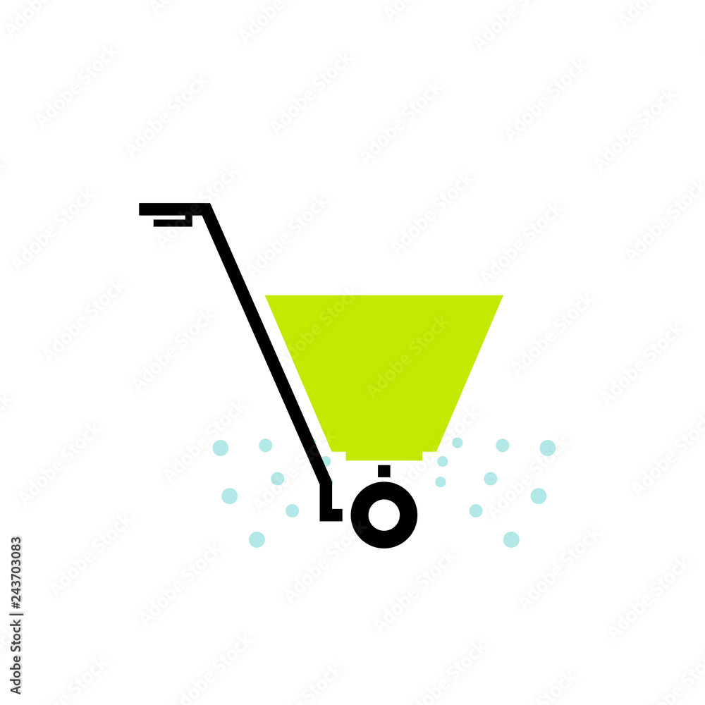 Fertilizer spreader glyph icon. Clipart image isolated on white background Fertilizer spreader glyph icon. Clipart image isolated on white background
