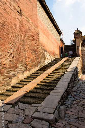 Aug 2013 - Zhangbi Cun, China - One of the streets of the village of Zhangbi Cun, near Pingyao, famous for its underground fortress which is the oldest and longest network of tunnels of all of China photo