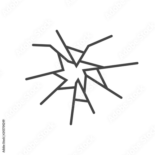 Broken glass icon. Clipart image isolated on white background