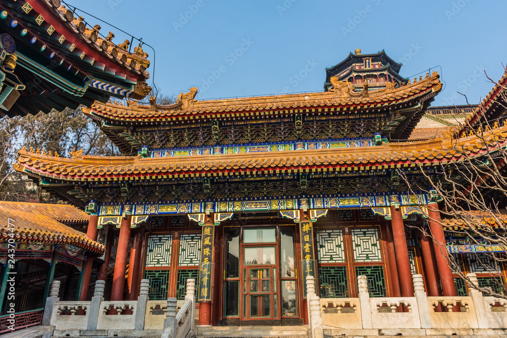 Beautiful chinese confucian temple, Beijing