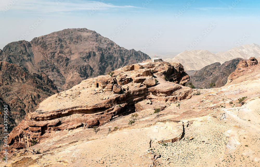 Ruins of the ancient city of Petra in Jordan