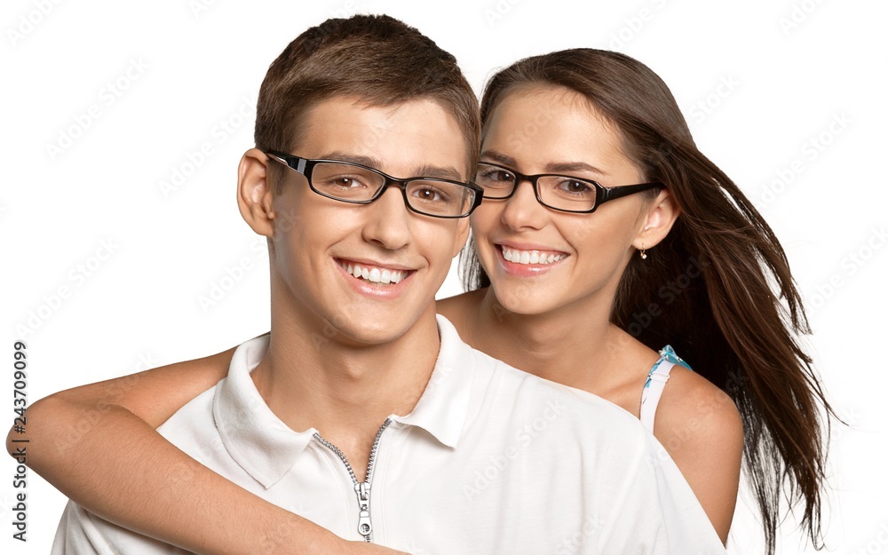 Portrait of Happy Smiling Young Couple Portrait of Happy Smiling Young Couple