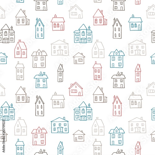 House doodle pattern
