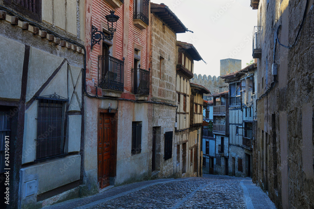 Street of Frias, medieval village in the province of Burgos, Spain