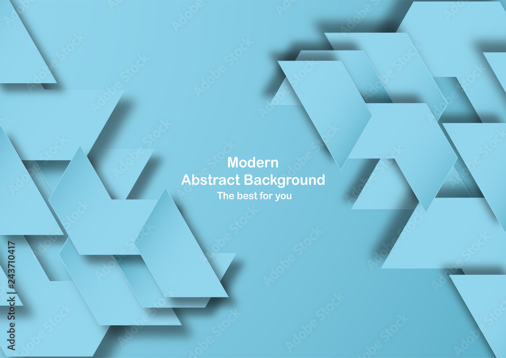 Fototapeta premium Abstract blue background with pastel color. Template for business presentation, cover, invitation, poster, advertisement, banner. New trend of vector illustration design in 3D paper cut.