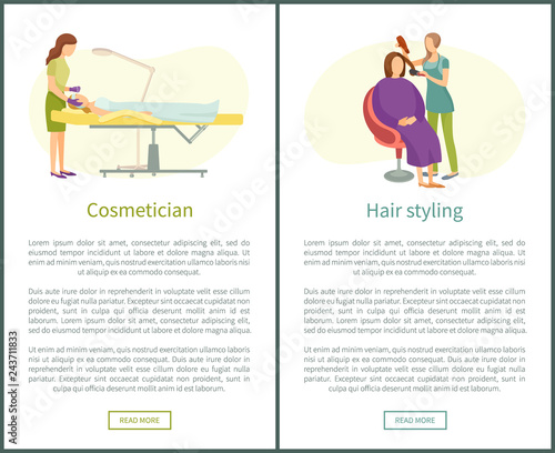 Cosmetician Hairdresser Cosmetic Procedures Vector
