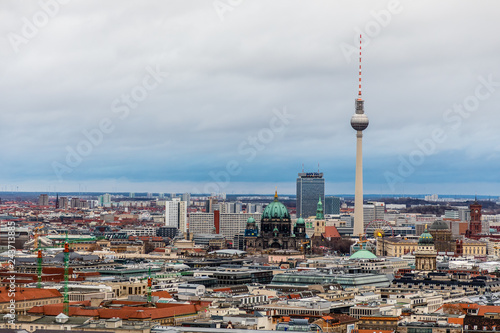 Views of the different streets of Berlin in December  before Christmas