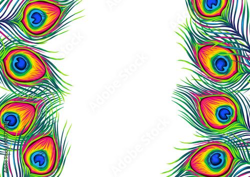 Background with peacock feathers.