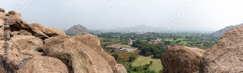 Paysage depuis le Fort de Gingee, Tamil Nadu, Inde photo