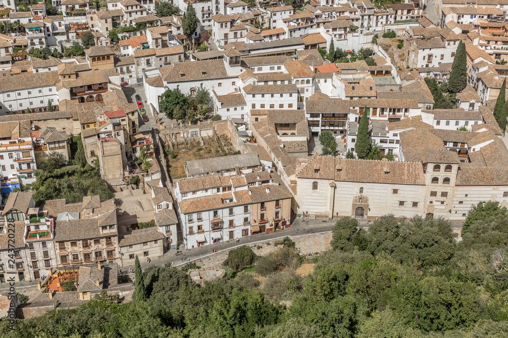 Houses in the city of Granada, Andalusia