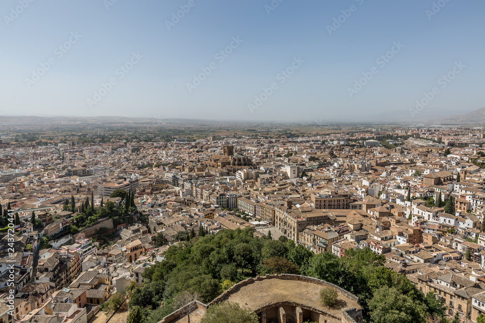 Roofs of Albaicin, Spain. Albaicin is a famous district in the city of Granada