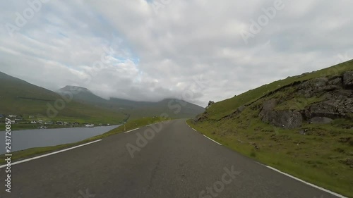 Traveling in the countryside in the Faroe Islands 