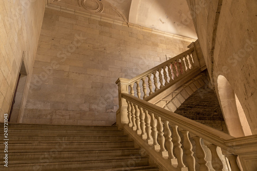 Charles V palace stairs in Alhambra, Granada