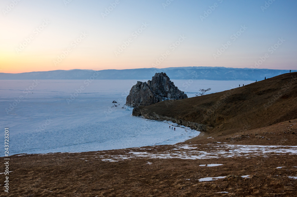 Cape Burkhan on Olkhon Island at Baikal Lake